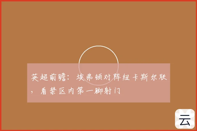 英超前瞻:埃弗顿对阵纽卡斯尔联,看禁区内第一脚射门